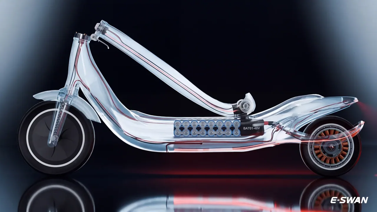 E-Swan - Premium electric scooter concept (3D work by MS3DSTUDIO) 4