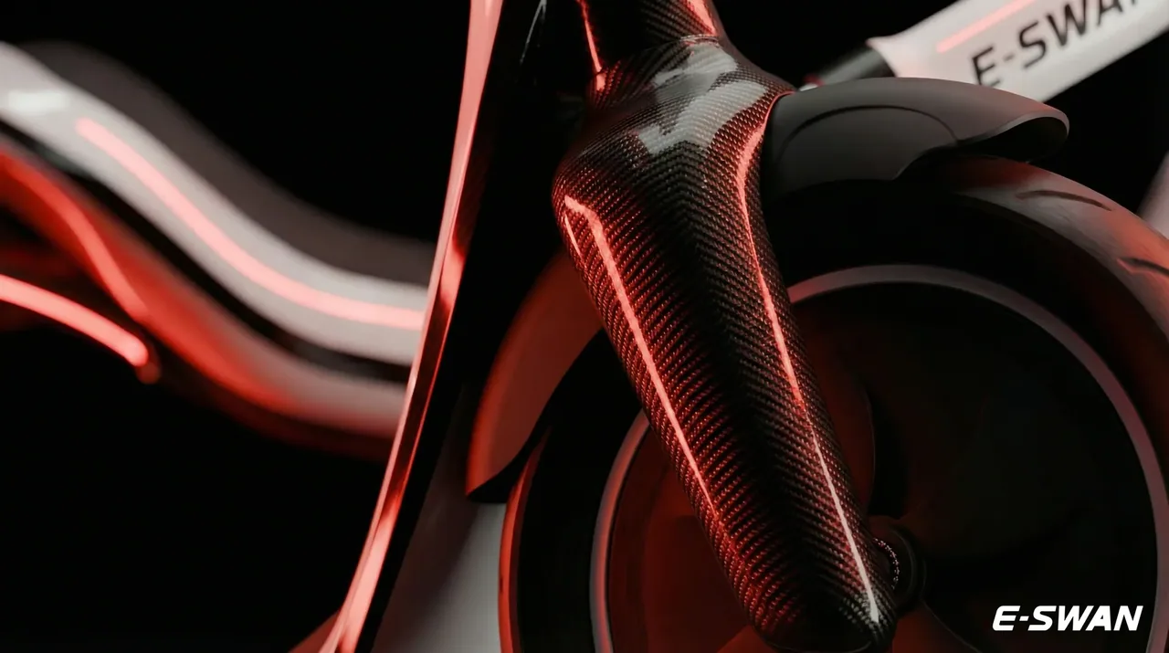 E-Swan - Premium electric scooter concept (3D work by MS3DSTUDIO) 6